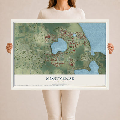 Montverde, Florida map print, 24" x 36" Archival Matte Print mockup