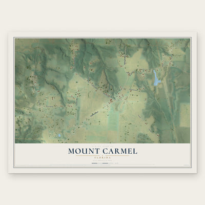 Mount Carmel, Florida map print, the full design
