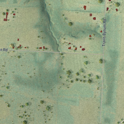 Close-up of the map of Mount Carmel, Florida print showing street and building detail