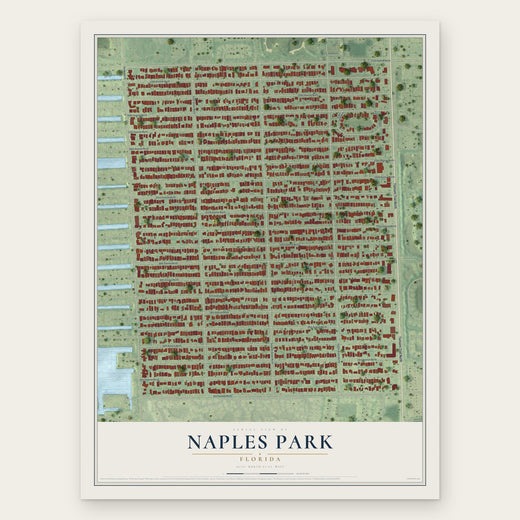 Naples Park, Florida map print, the full design