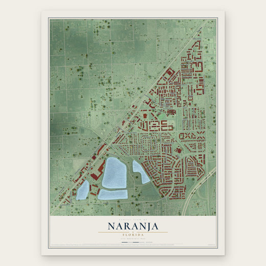 Naranja, Florida map print, the full design