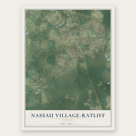 Nassau Village-Ratliff, Florida map print, the full design