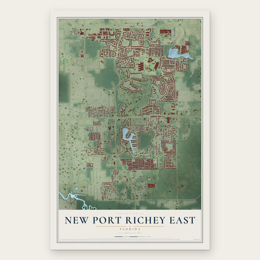 New Port Richey East, Florida map print, the full design