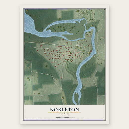 Nobleton, Florida map print, the full design