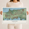 Oakland, Florida map print, 12" x 18" Archival Matte Print mockup