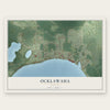 Ocklawaha, Florida map print, the full design