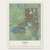 Ojus, Florida map print, the full design