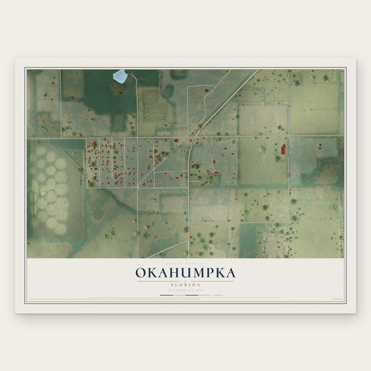 Okahumpka, Florida map print, the full design