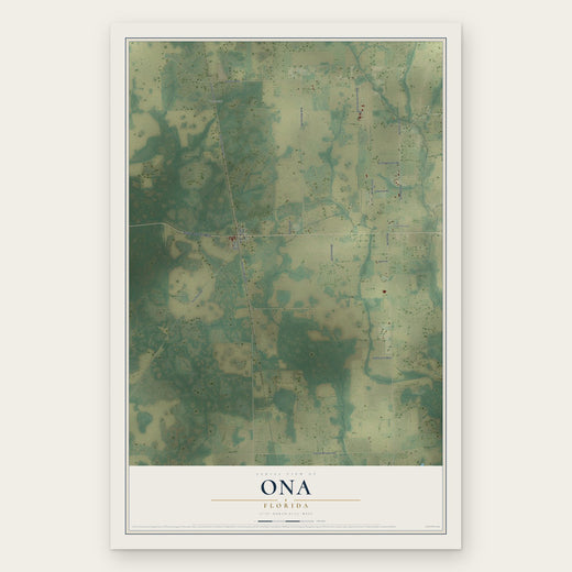 Ona, Florida map print, the full design