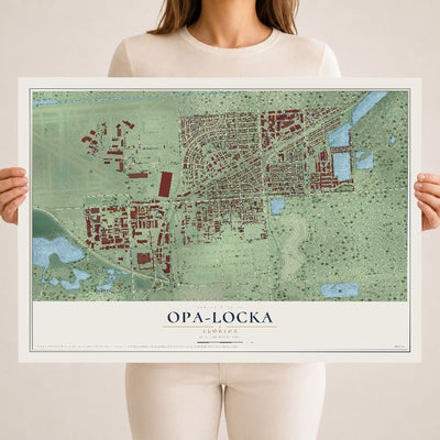 Opa-locka, Florida map print, 18" x 24" Archival Matte Print mockup