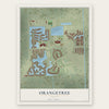 Orangetree, Florida map print, the full design
