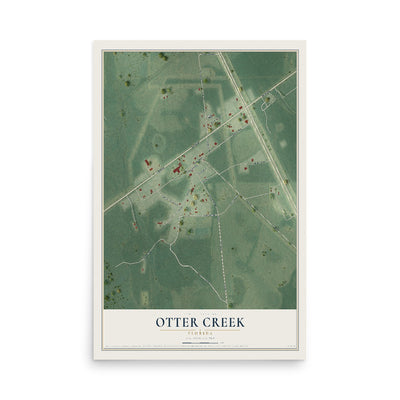 Otter Creek, Florida map print, 12" x 18" Archival Matte Print mockup