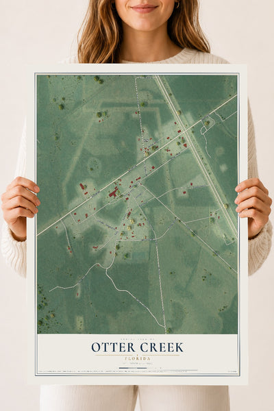 Otter Creek, Florida map print, 18" x 24" Archival Matte Print mockup