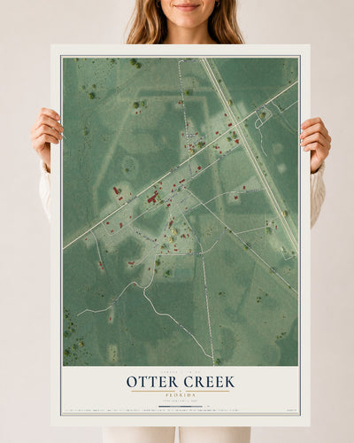 Otter Creek, Florida map print, 24" x 36" Archival Matte Print mockup