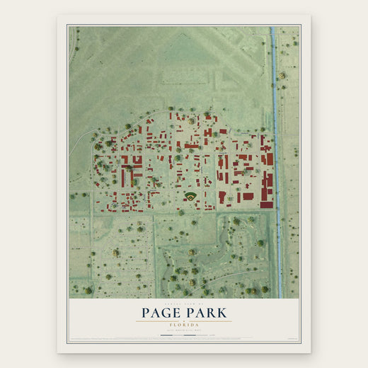 Page Park, Florida map print, the full design