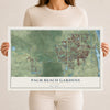 Palm Beach Gardens, Florida map print, 12" x 18" Archival Matte Print mockup