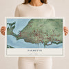 Palmetto, Florida map print, 12" x 18" Archival Matte Print mockup