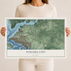 Panama City, Florida map print, 12" x 18" Archival Matte Print mockup