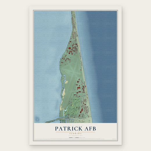 Patrick AFB, Florida map print, the full design