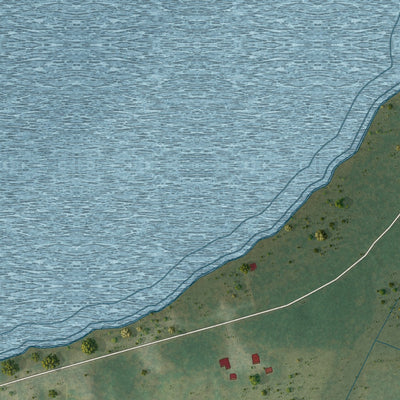 Close-up 1 of the Paxton, Florida map artwork