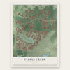 Pebble Creek, Florida map print, the full design
