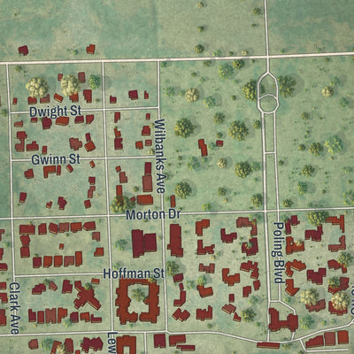 Close-up 1 of the Penney Farms, Florida map artwork