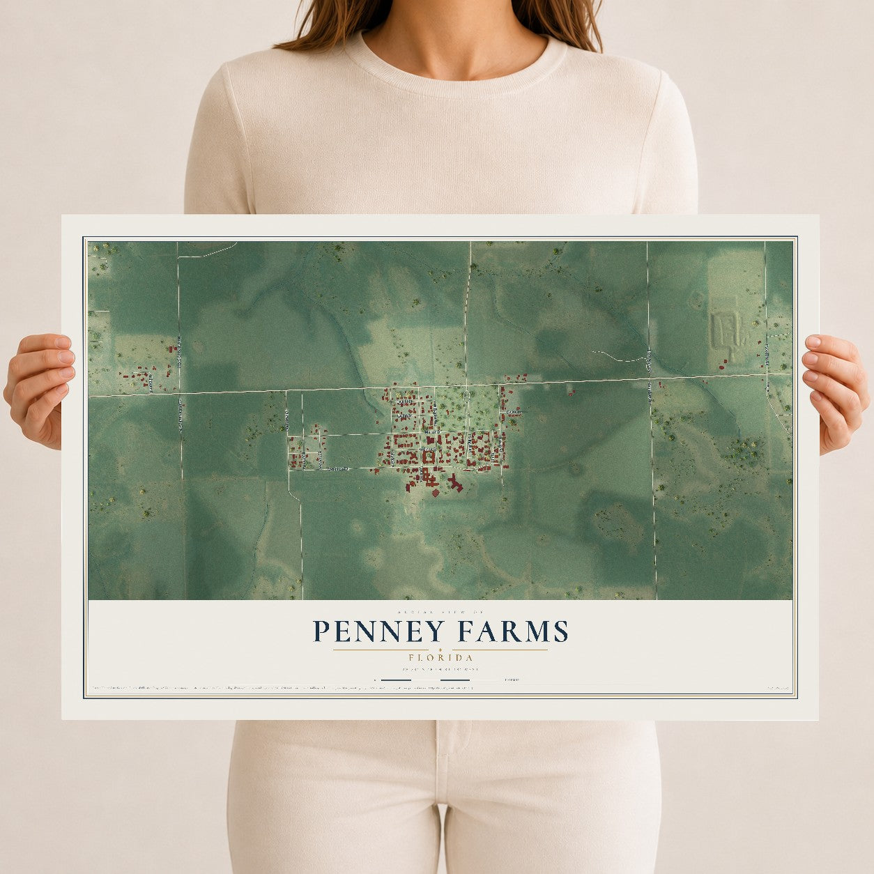 Penney Farms, Florida map print, 12" x 18" Archival Matte Print mockup
