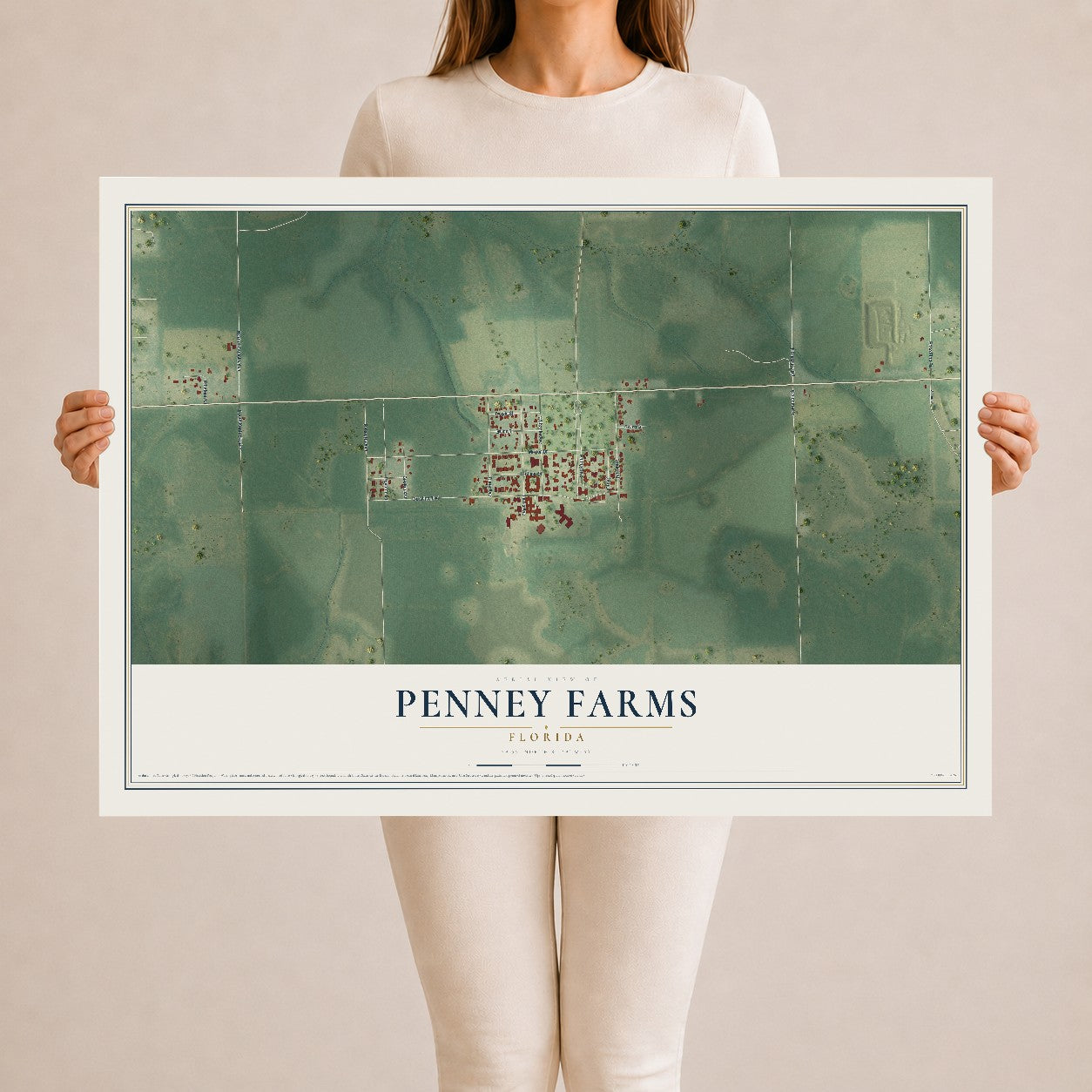 Penney Farms, Florida map print, 24" x 36" Archival Matte Print mockup