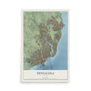 Pensacola, Florida map print, 12" x 18" Archival Matte Print mockup
