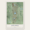 Pine Ridge, Collier County, Florida map print, the full design