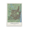 Pompano Beach, Florida map print, 12" x 18" Archival Matte Print mockup