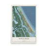 Ponce Inlet, Florida map print, 12" x 18" Archival Matte Print mockup