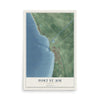 Port St. Joe, Florida map print, 12" x 18" Archival Matte Print mockup