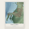 Port Tampa, Florida map print, the full design