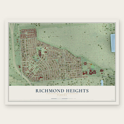 Richmond Heights, Florida map print, the full design