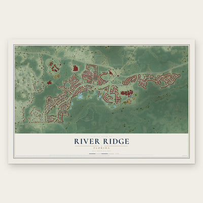 River Ridge, Florida map print, the full design