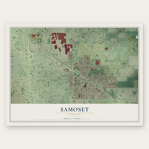 Samoset, Florida map print, the full design