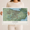 Sanford, Florida map print, 12" x 18" Archival Matte Print mockup