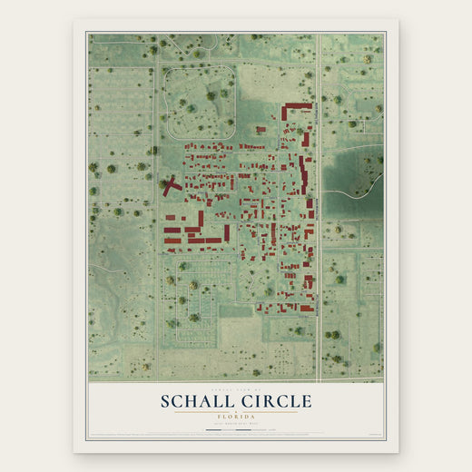 Schall Circle, Florida map print, the full design