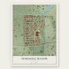 Seminole Manor, Florida map print, the full design