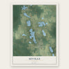 Seville, Florida map print, the full design