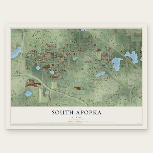 South Apopka, Florida map print, the full design