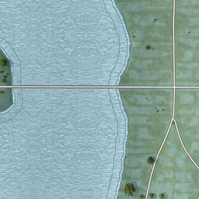 Close-up 2 of the South Palm Beach, Florida map artwork