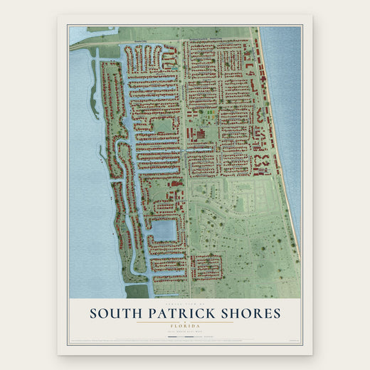 South Patrick Shores, Florida map print, the full design
