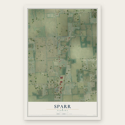 Sparr, Florida map print, the full design