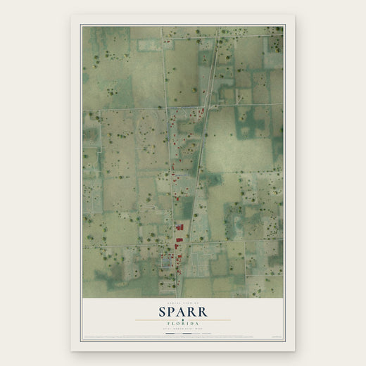 Sparr, Florida map print, the full design