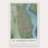 St. Augustine South, Florida map print, the full design