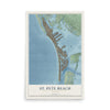 St. Pete Beach, Florida map print, 12" x 18" Archival Matte Print mockup