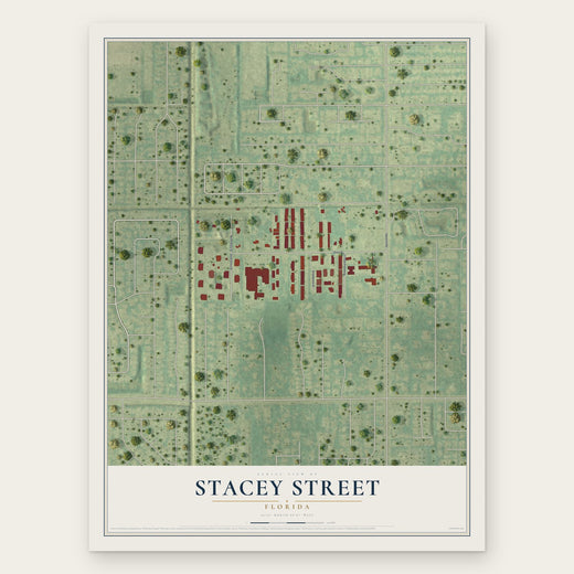 Stacey Street, Florida map print, the full design