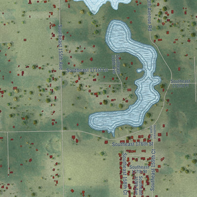 Close-up of the map of Stanton, Florida print showing street and building detail